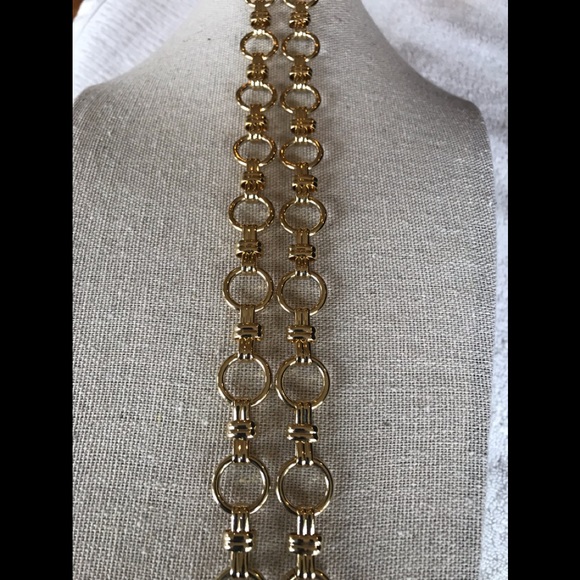 Lee Angel long gold necklace with tassel ornamentation - Picture 15 of 16